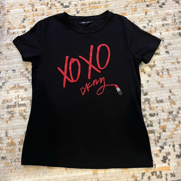 DKNY BLACK  Shirt Sleeve  Tee - Picture 1 of 5